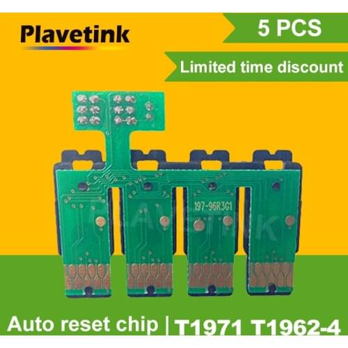 Plavetink T1971 T1962-T1964 CISS Reset Combo Chip For Epson XP201 XP211 XP204 XP401 XP411 XP214 XP101 WF-2532 Inkjet Printer