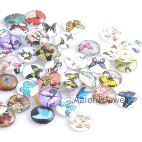 Half Round Beads butterfly Flatback Cabochon Scrapbooking Craft For Diy Jewelry findings 10pcs 18mm YKL0331X