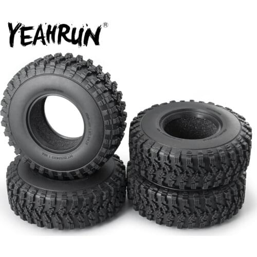 YEAHRUN 4pcs/set 1.9inch Rubber Wheel Tires 106MM for 1/10 RC Crawler Car TRX-4 Axial SCX10 90047 D90 D110 TF2