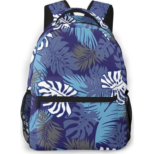 2021 OLN Travel Backpacks Repetition Of Hibiscus Girl Backpack For Women Large Capacity School Bag For Teenage