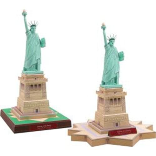 Statue of Liberty Trophy Papercraft 3D Paper Model Geometric Origami Paper Sculpture for Home Decor Desk Decoration Crafts