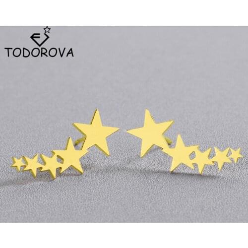 Todorova Star Ear Climber Tiny Star Stud Earrings for Women Everyday Teen Mothersday Celestial Birthday Gift Jewelry Earrring