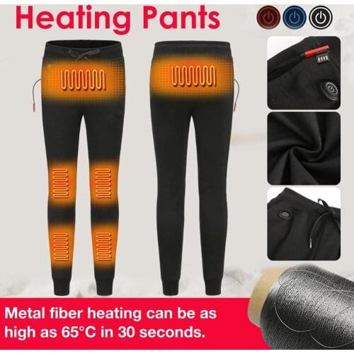 Warmed Self Heating Pants Women Heated Men Trousers USB Electric Winter Outdoor Trekking Skiing Smart Warm Knee Sweatpants