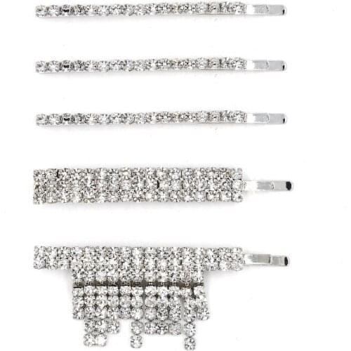 High Quality Glass Hair Clip Side Clip Set Women Set Long Clip Bang Clip