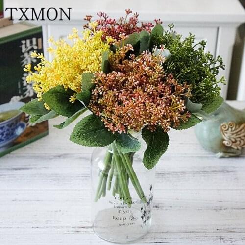 Japanese hand-made rice stalks artificial flowers fake flowers home background plants wall decorative bouquets and materials