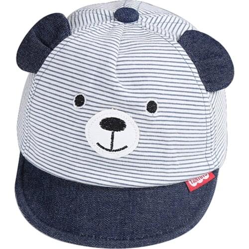 Baby Boy Girl Hat Baseball Cap for 3-12 Months Infant Toddler Bear Snapback Adjustable Spring Autumn Cartoon Cotton Caps