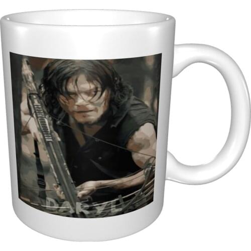 Daryl - Walking Dead Daryl Dixon Mug Coffee Cup Coffee Mug Cup Holder Wood Cup Ceramic