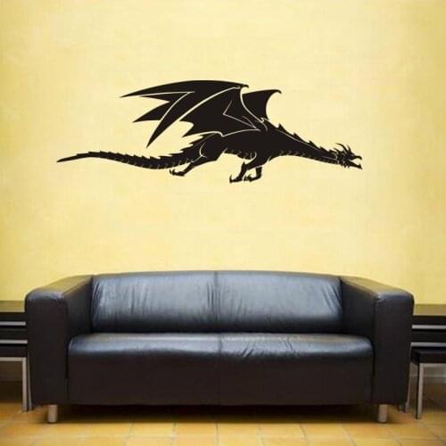 Dragon Vinyl Decal Long Car Door Sticker Posters Wall Decals Quadro Parede Decor Mural Wild Animal