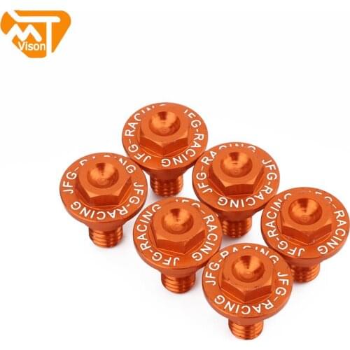 For KTM 125-530 SX SX-F XC XC-F EXC EXC TPI EXC-F XC-W XCF-W 00-21 FREERIDE CNC Motorcycle Aluminum 6 PCS Fork Guard Bolt