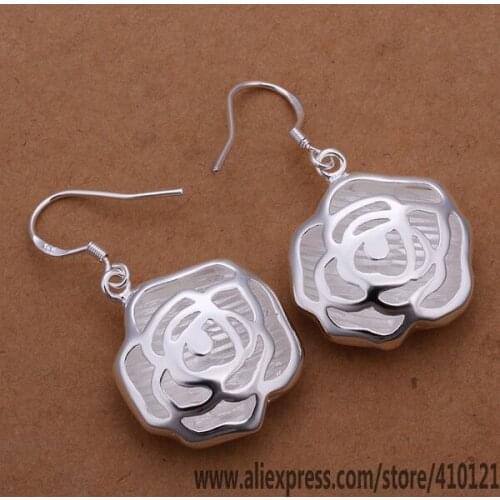 E301 Hot Sale High Quality Silver Clolor Jewelry,Wholesale Sterling Jewelry Elegant Charms Fashion Earrings /douamgba Facanrja