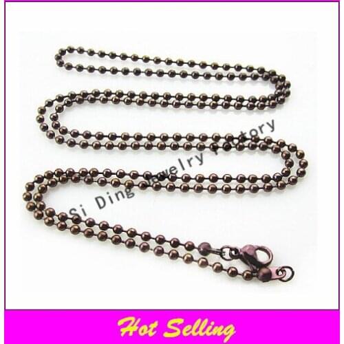 Hot selling 30 inches stainless steel ball floating locket chains necklace chain coffee fit glass memory lockets
