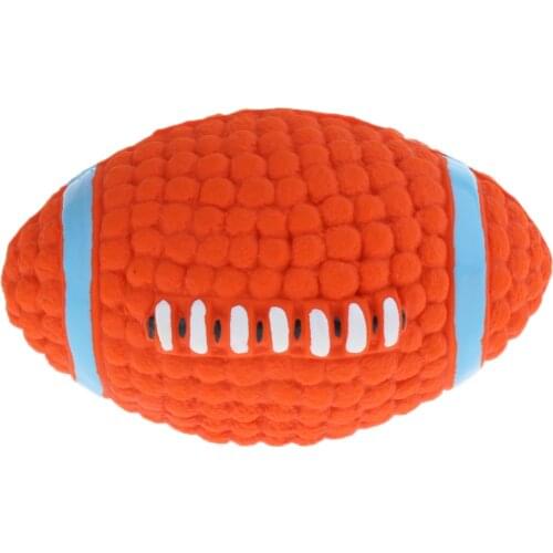 Interactive Dog Toys Squeaky Balls for Dogs Football & Rugby Ball Dog Toy