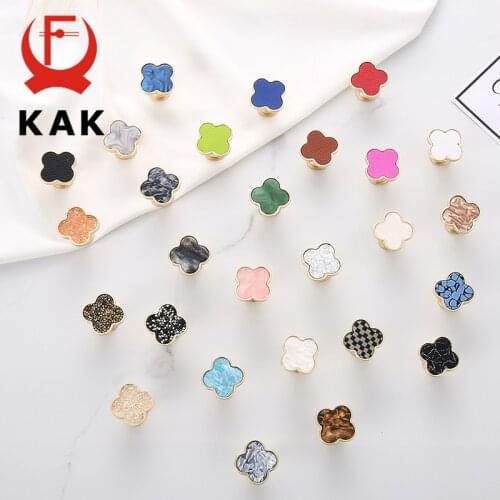 KAK Lucky Clover Cabinet Knobs and Handles Decorative Gold Wall Hooks Dresser Knobs Pulls Hat Bag Hanging Hook Door Hardware