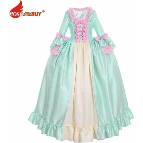 Costumebuy 18th Century Europe historical Antoinette Rococo Dress Victorian Marie Masquerade Gown Stage Costume Custom made