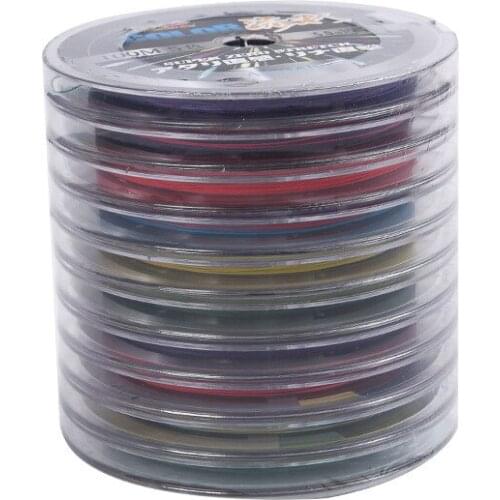 Multicolored Super Strong Pulling 1000m Braided 8 Strands Fishing Line 10m/color Durable Long Fishing Gear Wire