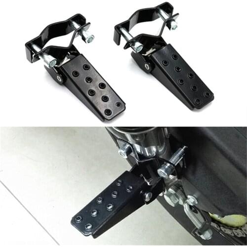 Motorcycle A Pair Black Rear Passenger Foot Peg Pedal Foot Pedal Fixing Bracket Footrest FootPegs Universal