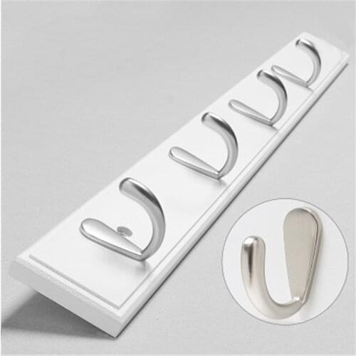 Wall Clothes Hooks Solid Wood Wall Hooks Towel Coat Clothes Rack Hooks Shelf Living Room Wall Row Hook Rack Organizer Key Holder