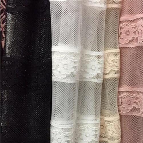 Nylon Cotton Glass Yarn Bright Silk Silver Strand Straight Lace Lace Fairy Fabric