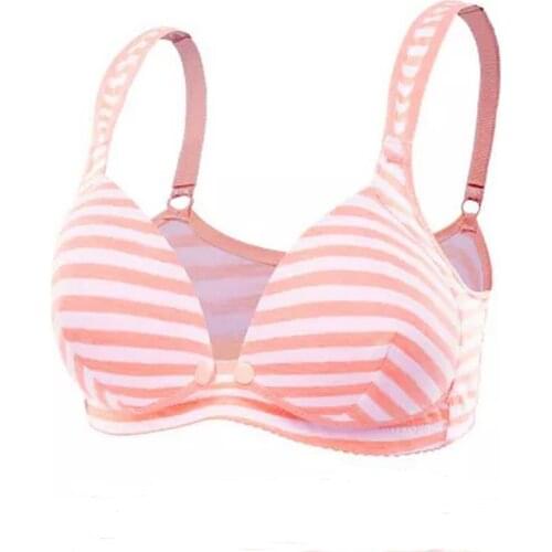 Big yards pregnant nursing bra open buckle before pregnancy breastfeeding underwear cotton no rims gather anti-sagging bra