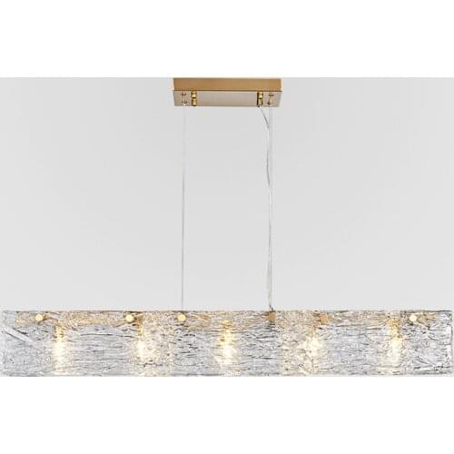 New Luxury Crystal Pendant Lighting For Restaurant Table Modern Glass Lighting For Hall Aisle Bar Chandelier Lamp