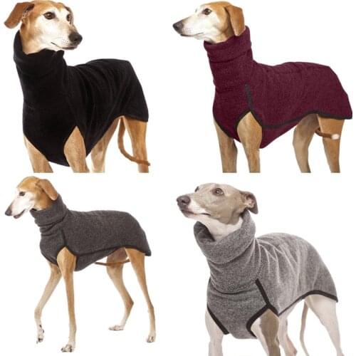 Solid Color Dog Vest Soft Fleece Clothes Winter Warm Big Dog Coat Pharaoh Hound Great Dane Pullovers Mascotas Supplies