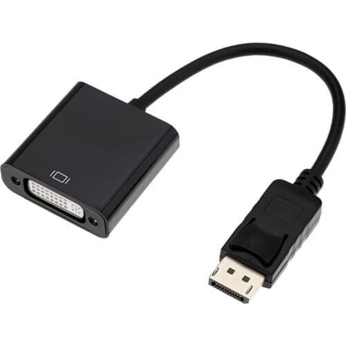 Displayport DP male to DVI Female Adapter Video Display Port Cable Converter for PC Laptop Black