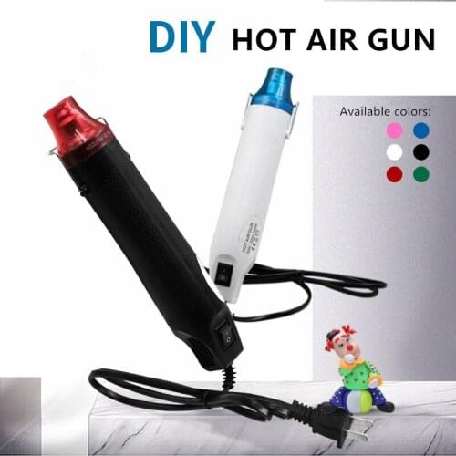 Polychromatic Soft clay hot air gun DIY by hand Rubber stamp Convex powder Embossing powder Heat shrinkable sheet 220V Flat plug