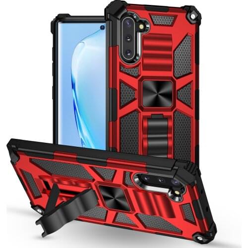 Rugged Bracket Armor Phone Case For Samsung Galaxy Note 10 Plus S10 Lite 2020 With Metal magnetic Shockproof Protector PC Cover