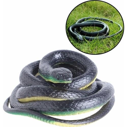 HBB 130cm Realistic Plastic Tricky Toy Fake Snakes Garden Props Joke Prank Halloween