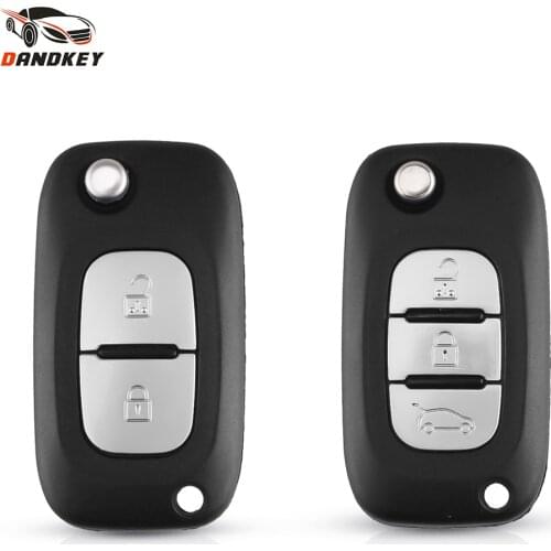 Dandkey 3 Buttons Flip Folding Car Remote Key Shell Case for Renault Fluence Clio Megane Kangoo Modus Fob Key Case Blank Cover