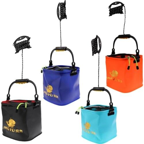 Outdoor Camping Fishing Folding Pail Collapsible Bucket Water Container Box Wash Basin Fishing Accessories Tackle