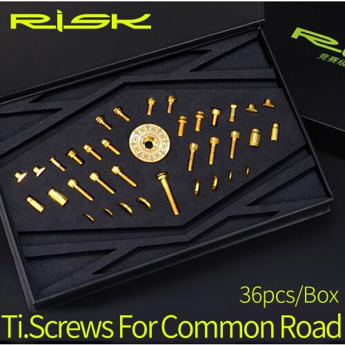 Road Bicycle Brake / Rear Derailleur / Bottle Cage / Valve Cap / Jockey Wheel Befe 36 RISK Road Bike Titanium Bolts Common