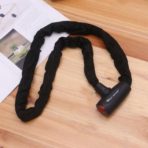 Bicycle Reinforced Lock Steel Anti-Theft Bike Chain Lock Security Cycling Chain Lock Bicycle Accessories Heavy Duty With 2 Keys