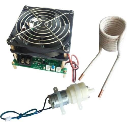 1200W 25A ZVS high frequency induction heating machine without taps zvs with short circuit protection + pump + coil