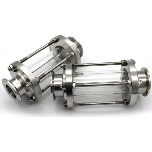 Clamp Sanitay Flow Sight Glass Diopter Fit SS304 Fitting Homebrew Diary Product