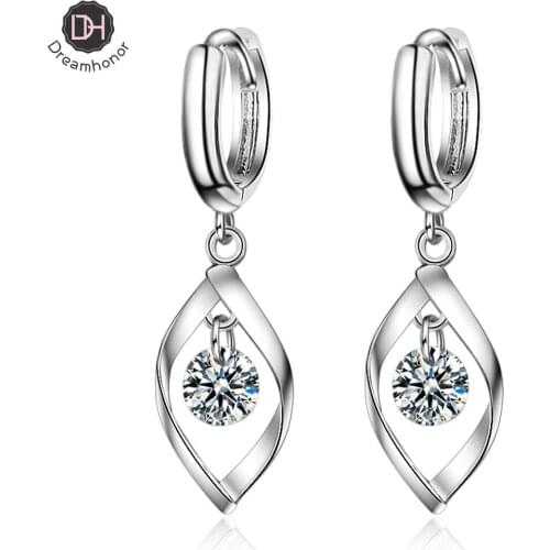 2021 Newest Design Fashion Style 925 Silver Crystal Zirconia Earrings For Woman Jewelry