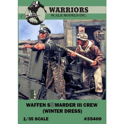 1/35 WWII German Waffen Marder III Crew Winter Dress (2 Resin Figures/Set,no tank) Warriors #35400 Unassembled Uncolored
