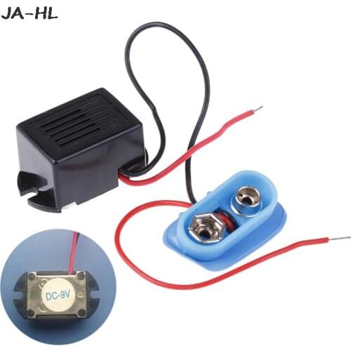 1Set Mechanical Buzzer 9V With Lead Vibrating Buzzer 22x16x14mm With Battery Holder Instrument Parts