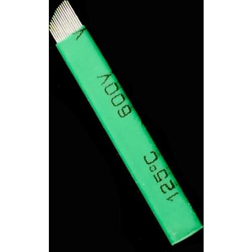100Pcs Lamina Tebori Flex Microblading 0.20mm 14 Pins Tattoo Needles Blades By Free Shipping
