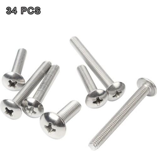 34pcs 17pcs Front Rear Fender plastic Bolt Screw Hardware For Yamaha Banshee 350 1984 - 2006 YFZ350 ATV Fender repair bolts