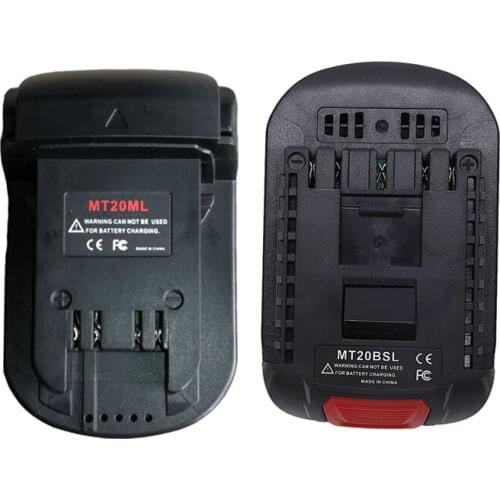2Pcs Battery Converter: 1Pcs Mt20Ml Battery Converter Adapter & 1Pcs MT20BSL Li-Ion Battery Converter Adapter