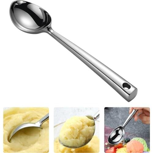 2021 Zinc Alloy Ice Cream Spoon Portable Metal Non-stick Anti-feeze Ice Cream Scoop Spoon Kitchen Accessories Tools