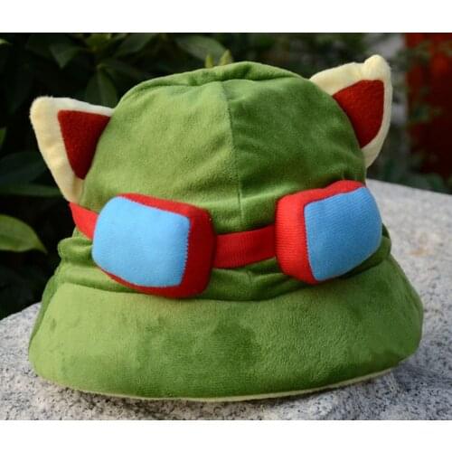 2021 High Quality Warm Hat Game LOL Swift Scout Teemo Cosplay Hat High Quality Plush Cute Teemo Cap Cosplay Props Beanies