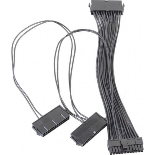 24 Pin Power Supply Synchronizer Extension Cable 20+4Pin 3 Triple PSU ATX Power Supply Adapter Cable 18AWG Wire For Mining