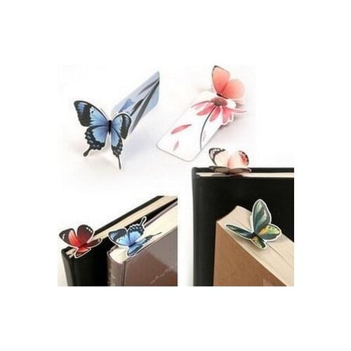 30 Pcs/LOT 3D Butterfly Bookmark For Beautiful Birthday Gift Book Mark Christmas Gift paper bookmark