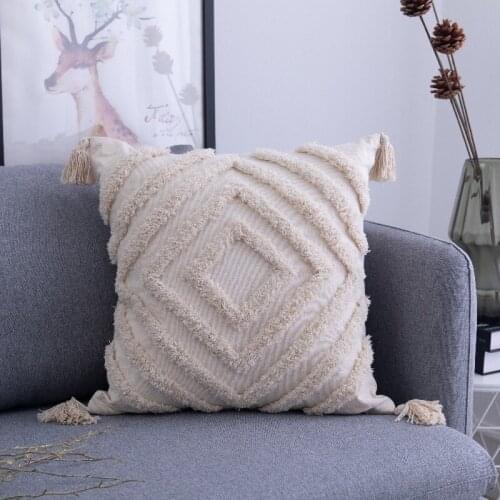 45x45cm/30x50cm Boho Cushion Cover Morocco Tufted Tassel Throw Pillow Covers Decorative Macrame Pillow Case Sofa Nordic Cover