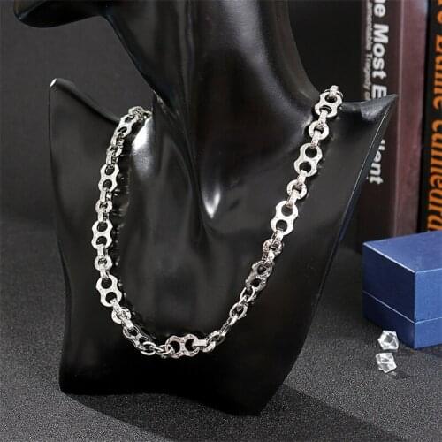 Digital 8 Sculpture Cuban Necklace & Bracelet Hip Hop Alloy Chain Necklace For Men Women Jewelry Wholesale