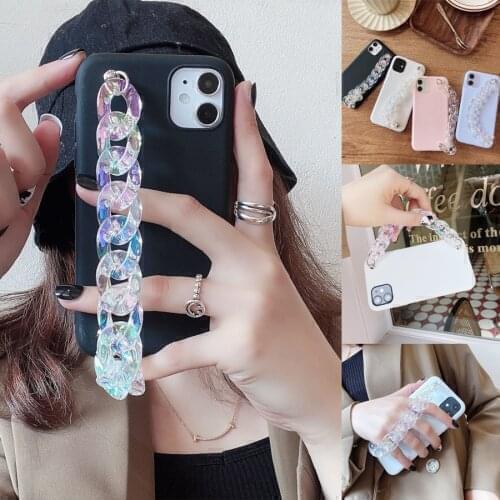 Fluorescent Colorful Wrist Chain Phone Case For Xiaomi Mi 10T Lite 10 T Mi10t Xiomi Mi 10T Pro Crystal Bracelet Soft Cover Coque