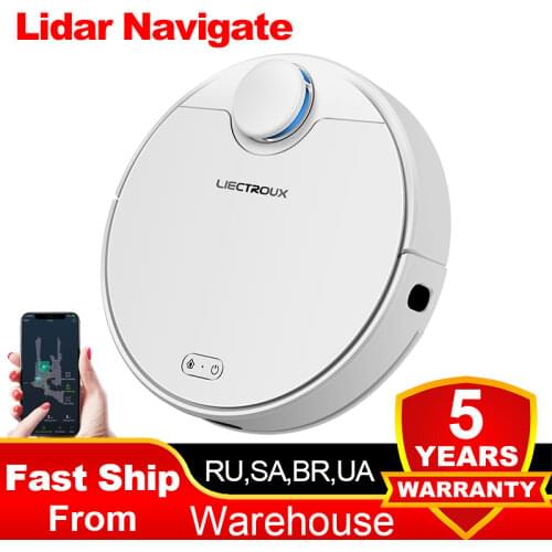 Liectroux ZK901 Laser Robot Vacuum Cleaner,LSD Navigate&Mapping,Breakpoint Resume Cleaning,5KPa Suction,Voice Control,No-go Zone