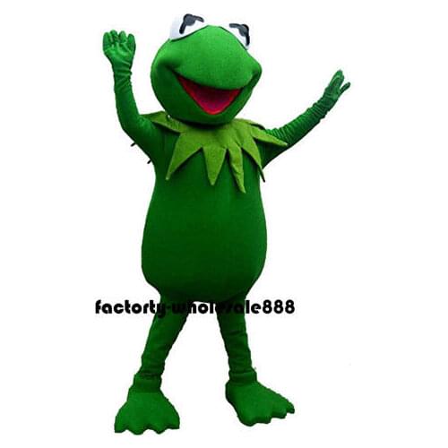 Cotton Fursuit Mascot Frog Costume for Halloween Cosplay Fancy Carnival Party Adult Stage Performance Clothing